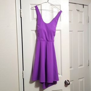 HALARA Crisscross Backless Plain 2-Piece Barre Ballet Dance Flared Dress-Venus